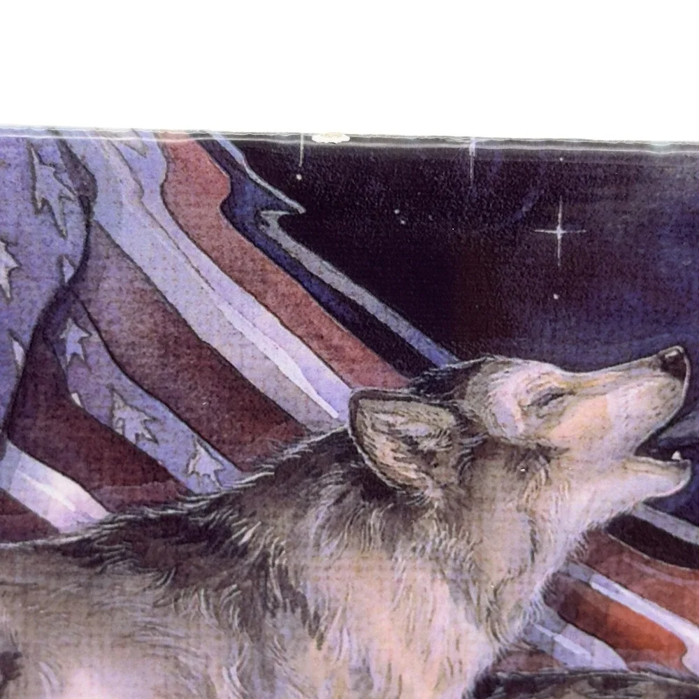 Jody Bergsma Wolf Ceramic Art Tile 8